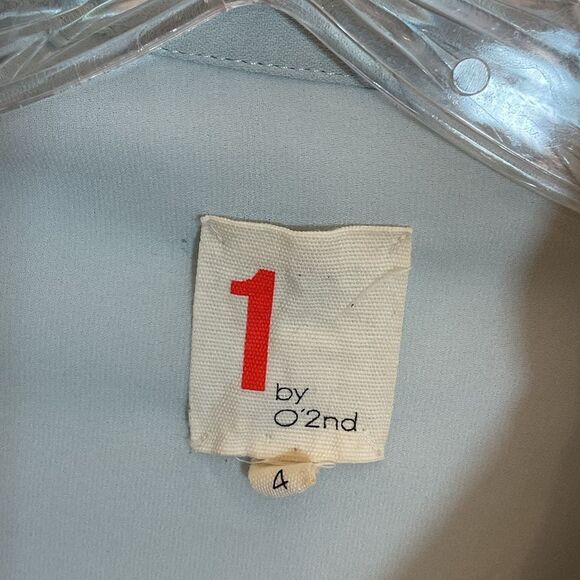 Anthropologie 0’2nd ladies leather tunic vest 4 blue tunic capsule  minimalist - Picture 3 of 15